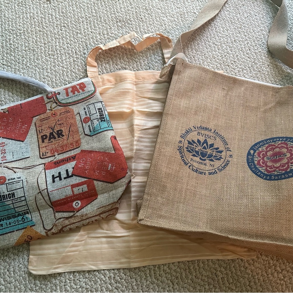 Set of Three Stylish Tote Bags